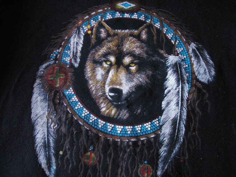 Wolf in Dreamcatcher — Black