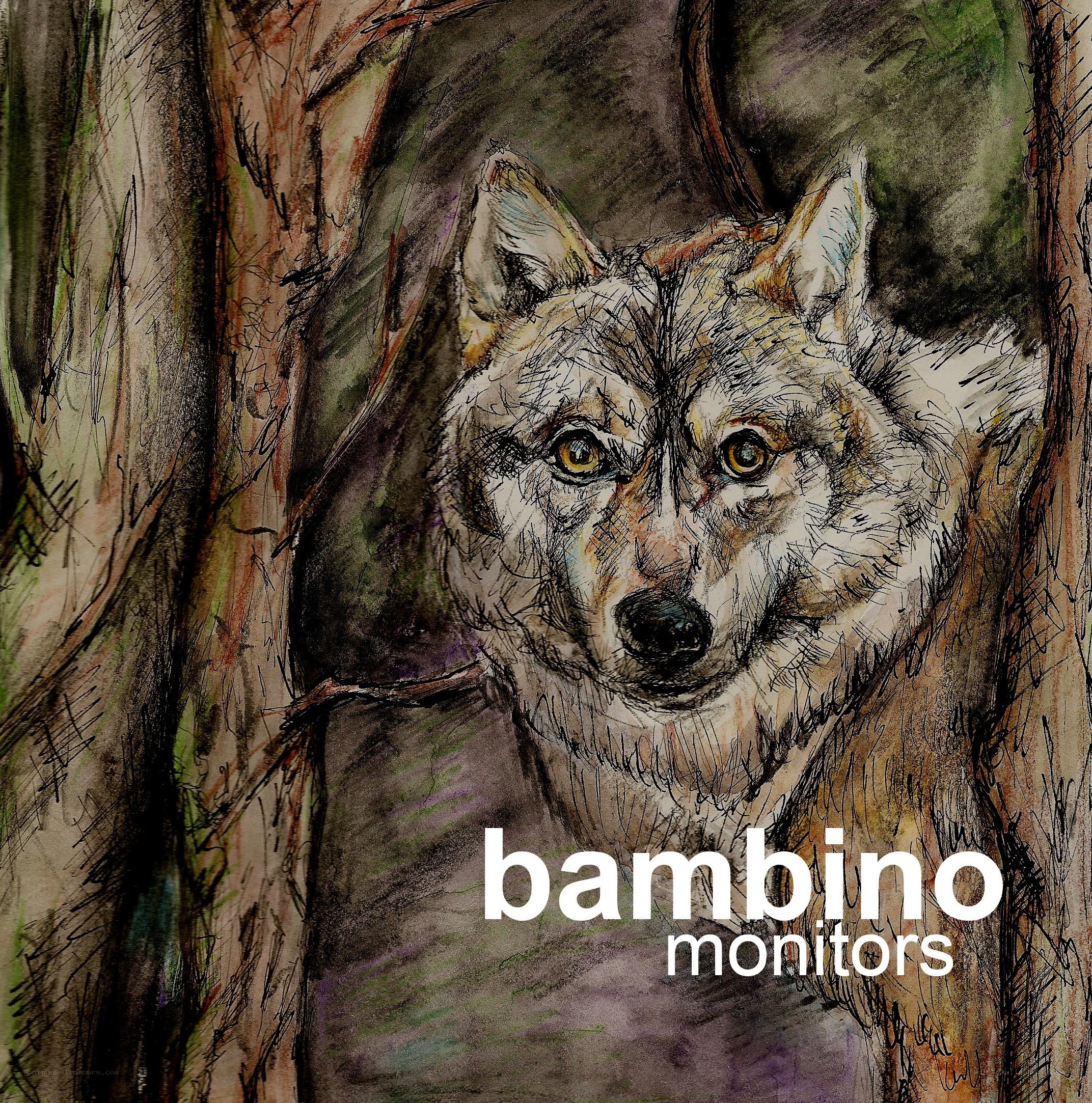 wolf in forest artwork