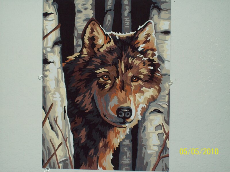 Wolf in Forest — Brown, Natural, Illustration