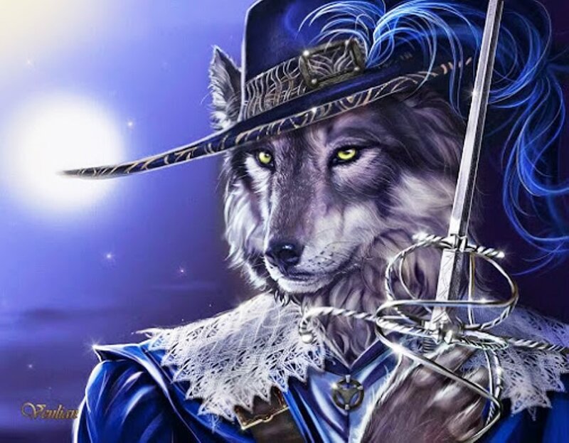 Wolf in Hat and Cloak