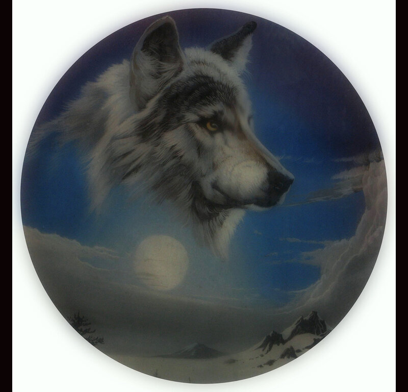 Wolf in Moonlight — Blue, Dramatic
