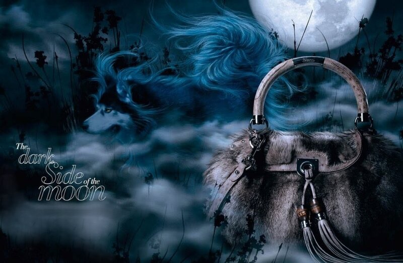 Wolf in Moonlight — Blue
