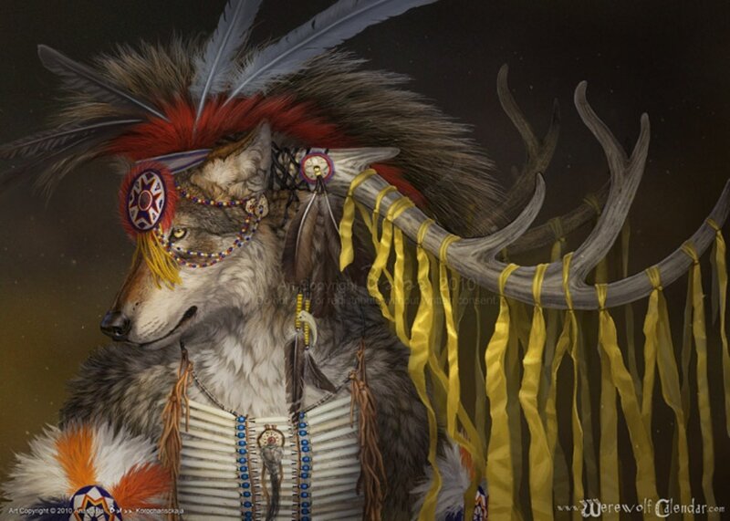 Wolf in Native Attire
