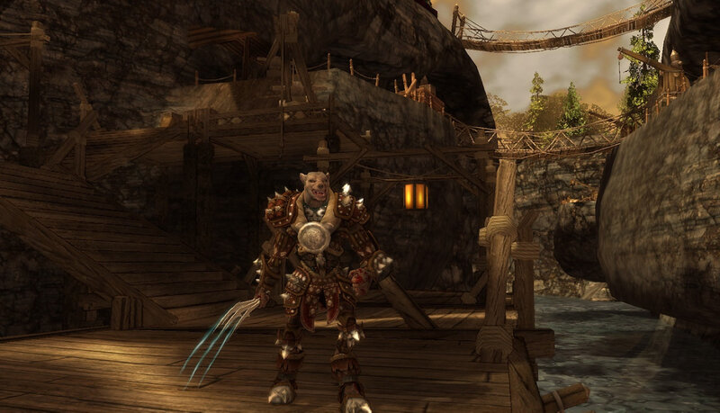 Wolf-like Creature in Armor — Brown