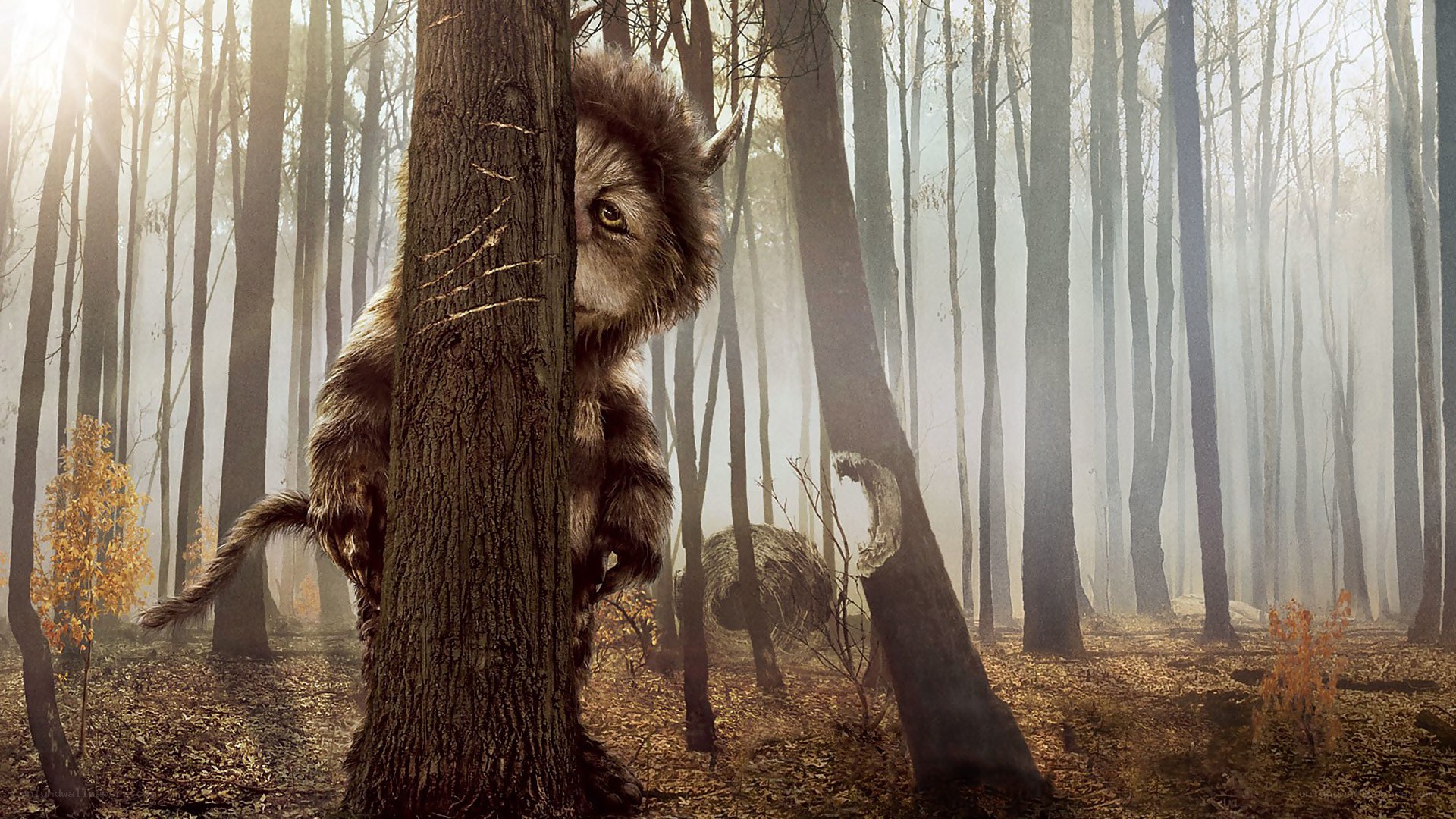 wolf-like creature in forest