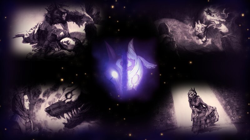 Wolf-like Creature — Purple