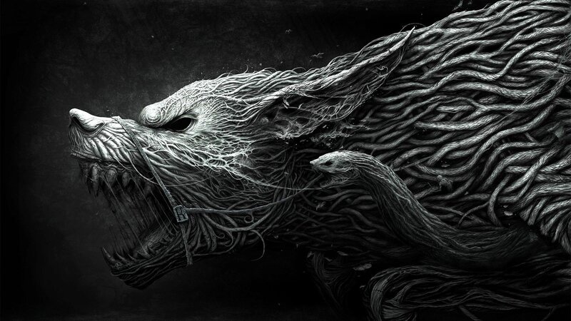 Wolf-like Creature with Dreadlocks
