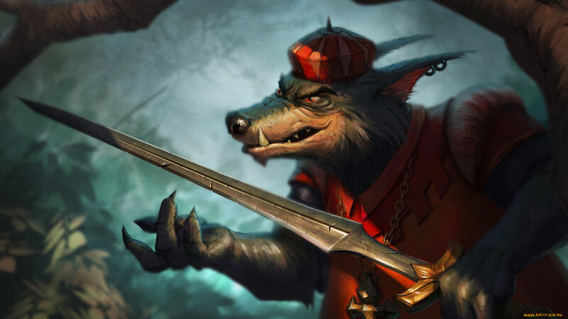 Wolf-like Creature with Sword