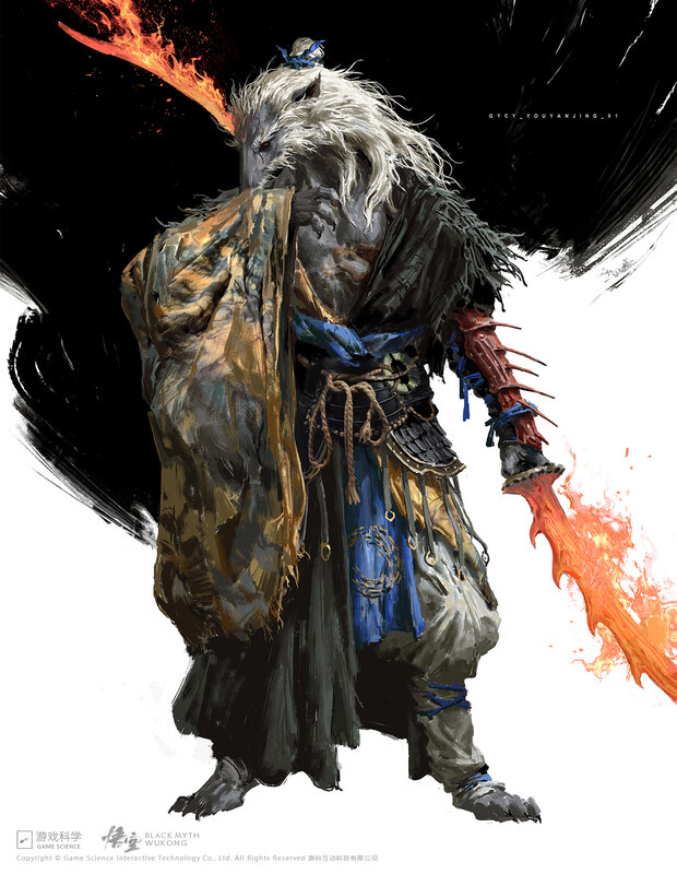 Wolf-like Warrior — Black, Dramatic