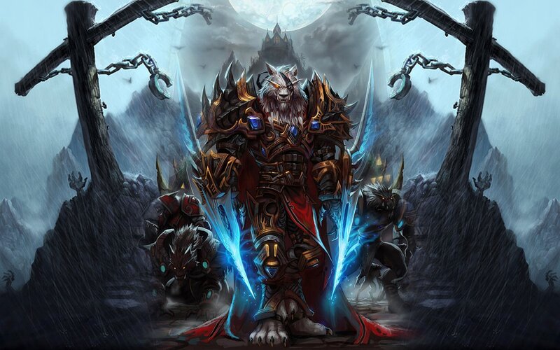 Wolf-like Warrior — Blue, Dramatic
