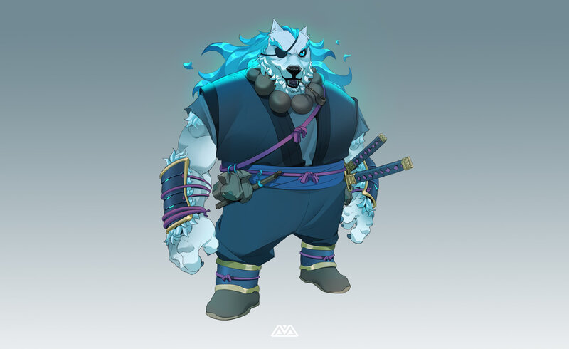 Wolf-like Warrior — Blue, Intense