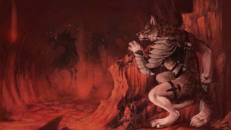 Wolf-like Warrior — Red
