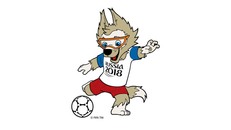 Wolf Mascot Kicking Ball
