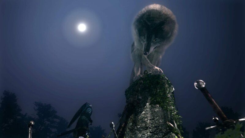 Wolf on a Stone Pillar
