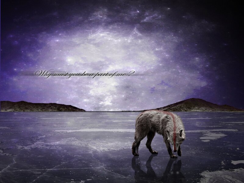 Wolf on Ice — Purple, Dramatic