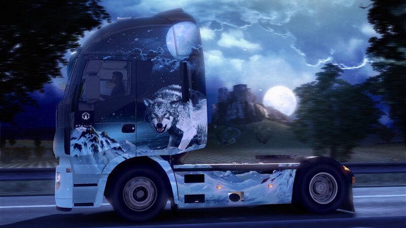Wolf on Truck
