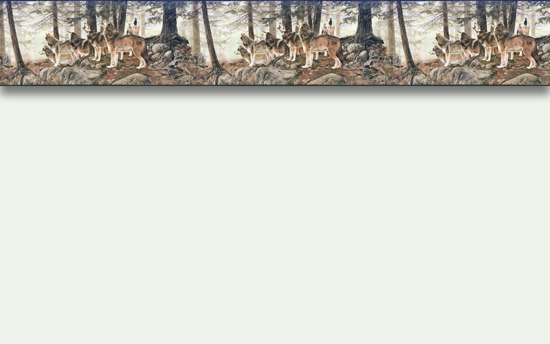 Wolf Pack in Forest — Brown
