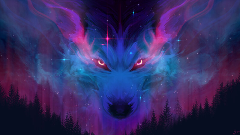 Wolf Spirit in Forest
