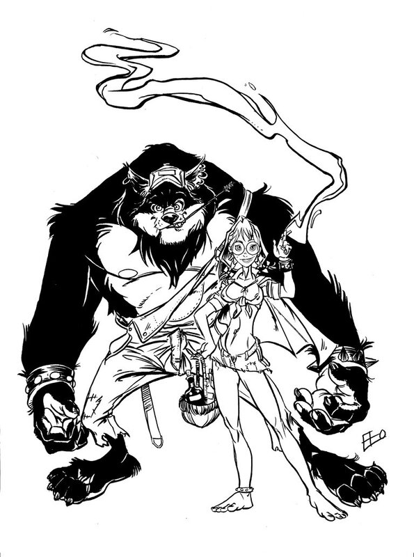 wolf warrior and girl companion