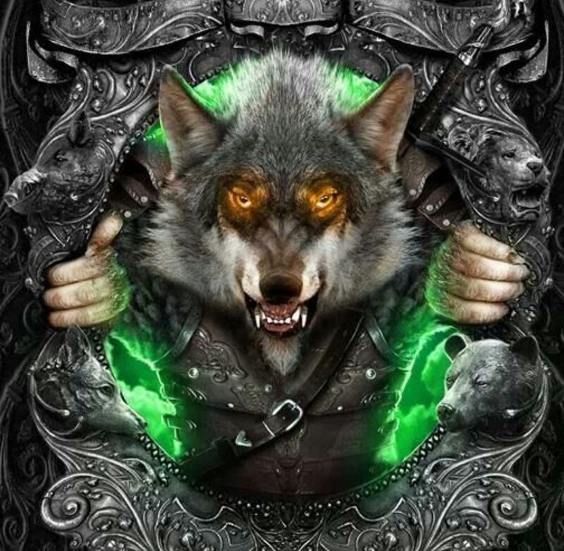 Wolf Warrior in Armor — Black