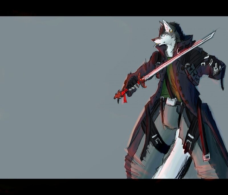 wolf warrior with sword