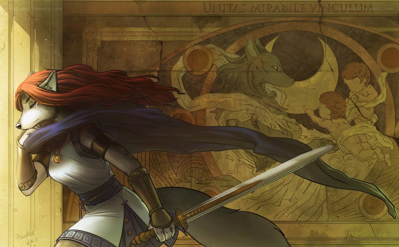 wolf warrior with sword