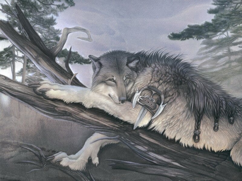 wolf with clawed weapon