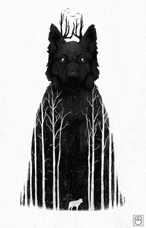 Wolf with Forest Body