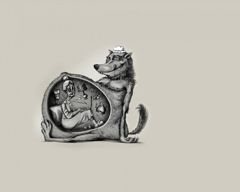 Wolf with Granny Inside