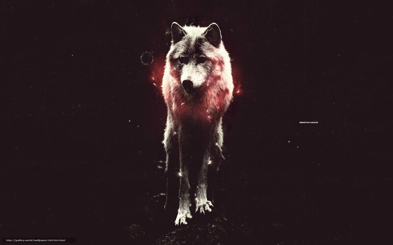 wolf with red aura