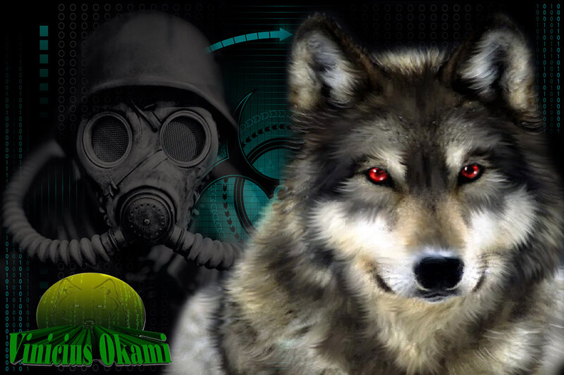 Wolf with Red Eyes — Black, Dramatic