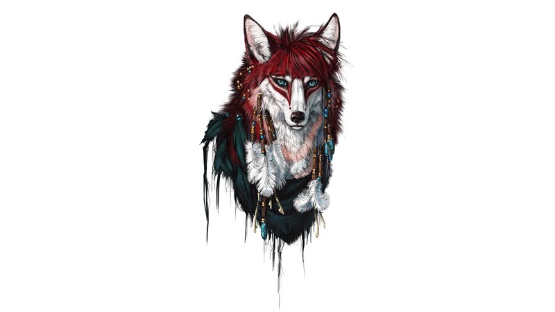 Wolf with Red Hair