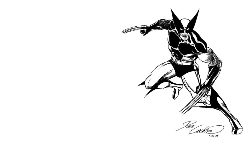 Wolverine action sketch