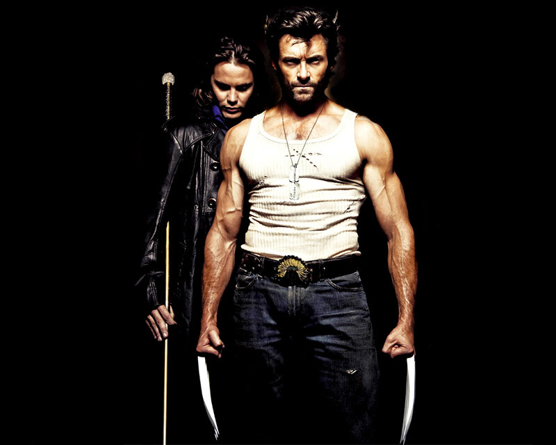 Wolverine and a woman with swords
