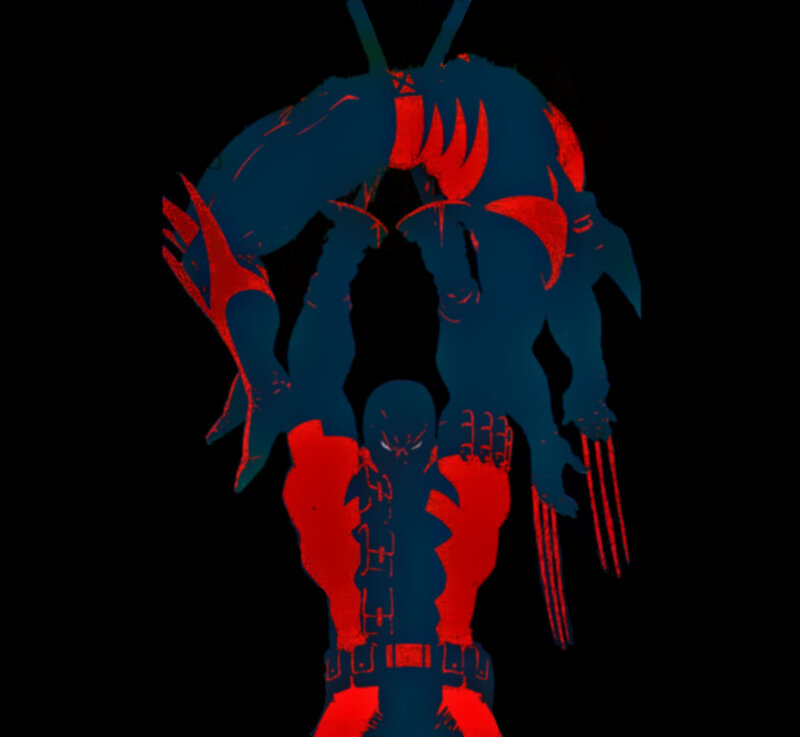 Wolverine and Deadpool silhouette