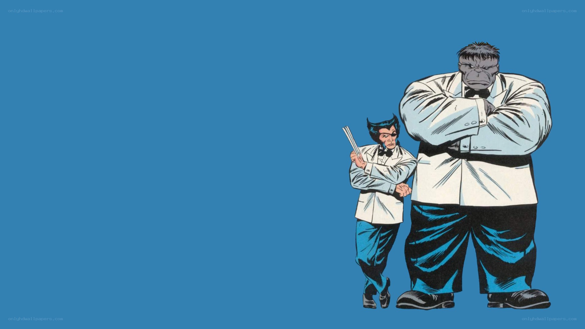 Wolverine and Hulk in lab coats