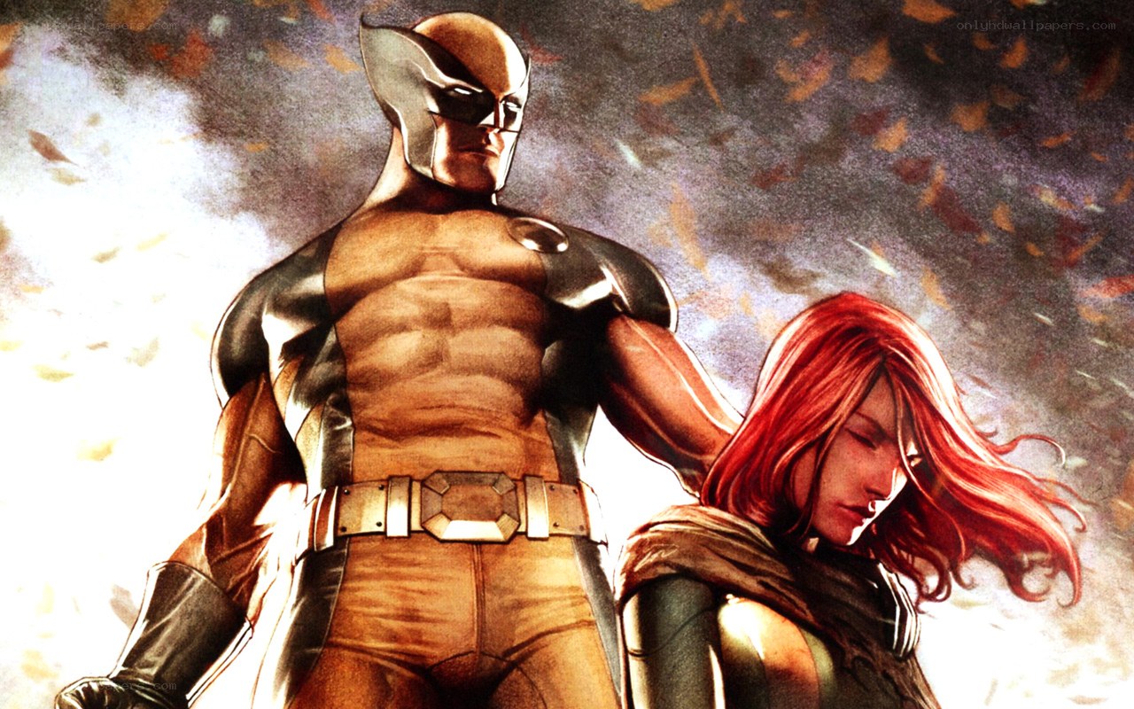 Wolverine and Jean Grey artwork