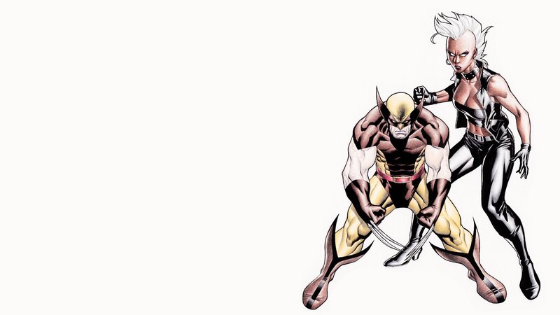 Wolverine and Storm in action