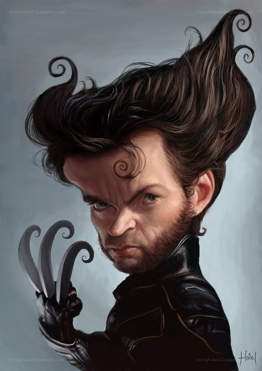 Wolverine caricature portrait