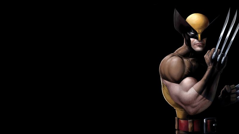 Wolverine Character — Black, Dramatic, Digital Art, Claws, Mask, Belt