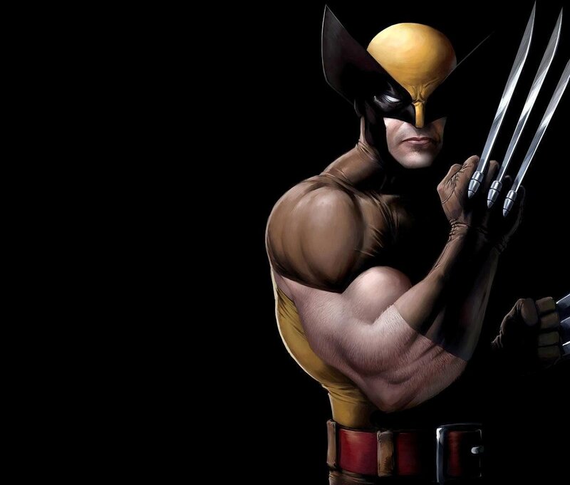 Wolverine Character — Black, Dramatic, Digital Art, Claws, Mask