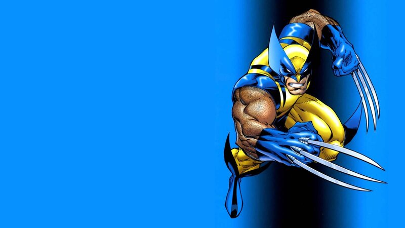 Wolverine Character — Blue, Dramatic, Comic, Claws