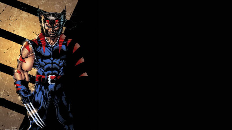 Wolverine Character — Blue, Dramatic, Comic
