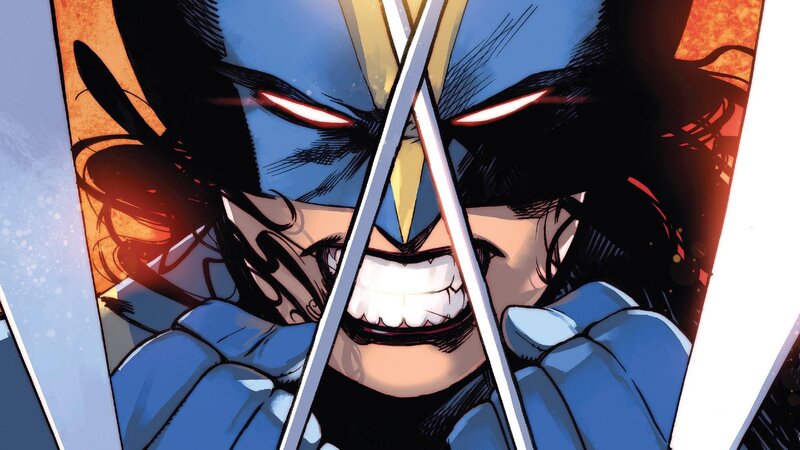 Wolverine Character — Blue, Intense