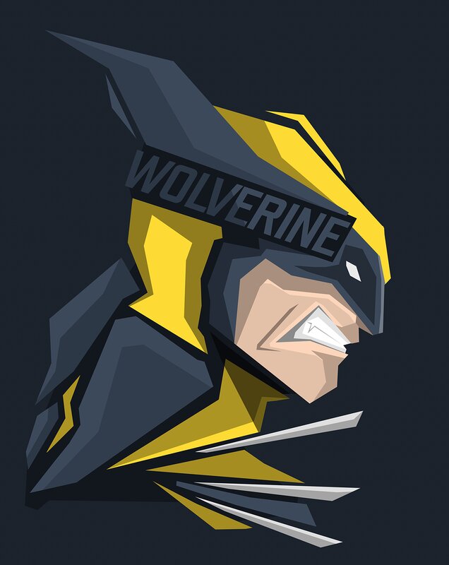 Wolverine Character Head — Black