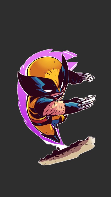 Wolverine Character — Purple