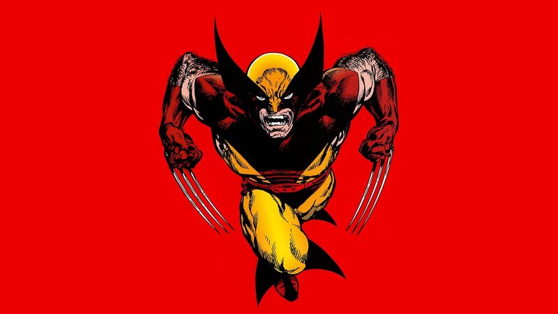 Wolverine Character — Red, Aggressive, Comic, Claws