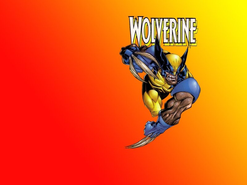 Wolverine Character — Red, Dramatic, Comic