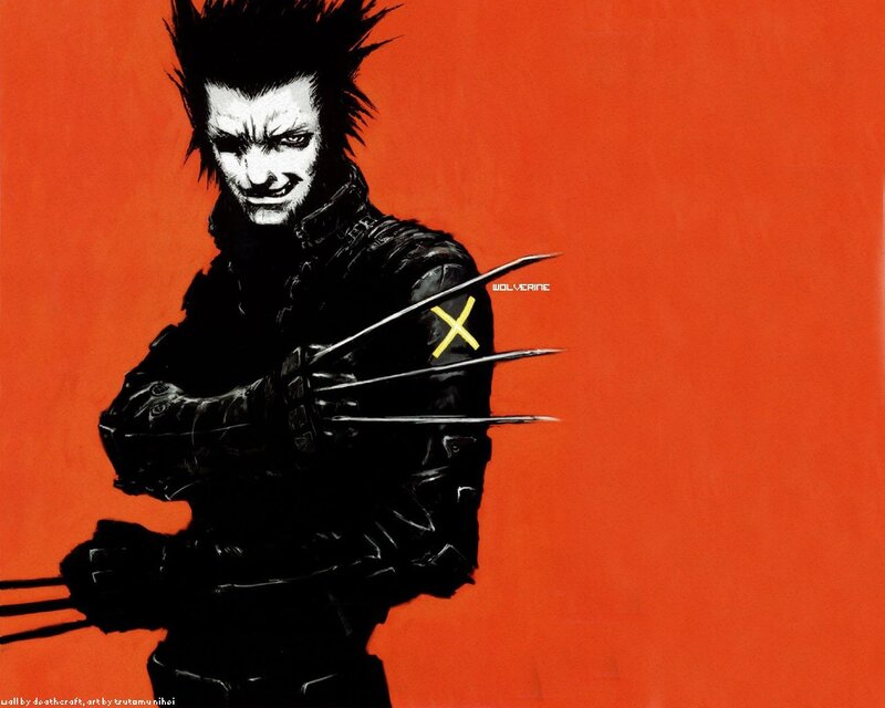 Wolverine Character — Red, Dramatic, Manga