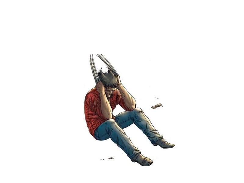 Wolverine Character — White